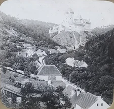 Carlstein Castle Near Prague, Bohemia, c1920s Magic Lantern Glass Slide