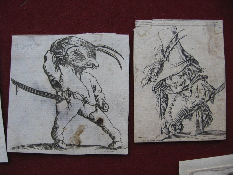 Jacques Callot: Zwerge (Gobbi) & Tänzer 1620/Dwarfs & Dancers Print Radierung - Bild 3 von 4