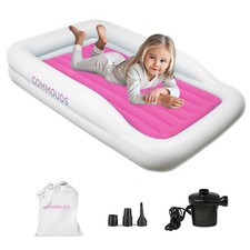 Portable Toddler Travel Bed with Safety Bumpers, Inflatable Kids Air Mattress...