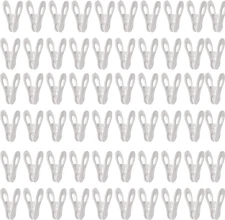 60 Pack Multi-Purpose Baby Hanger Clips, Plastic Clothing Clips for Socks, Hats,