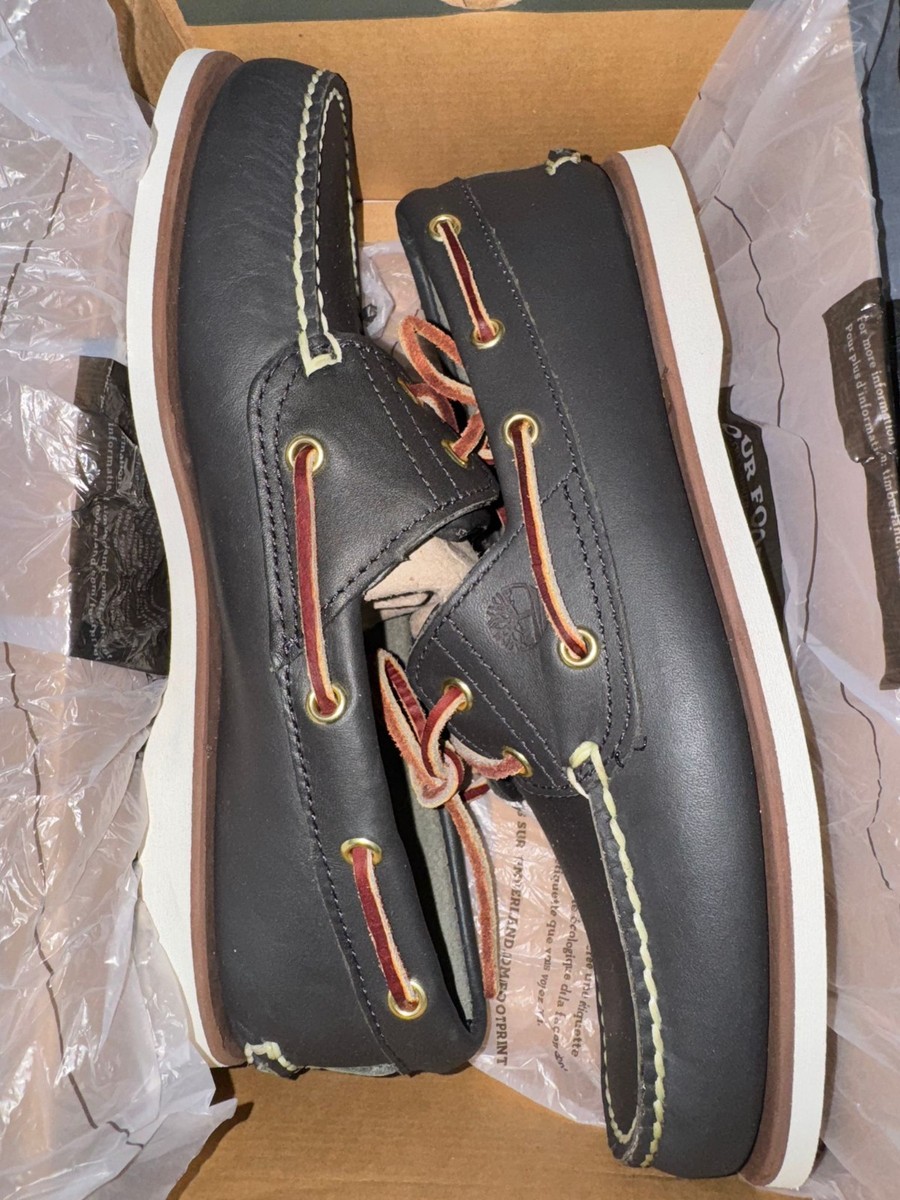 Timberland Classic Men 2 Eye Boat Shoe Brand New Blue Size 8 | eBay