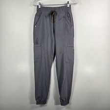 Figs Women's Size XXS Gray Scrub Pants Charlotte 21 Pocket NWOT