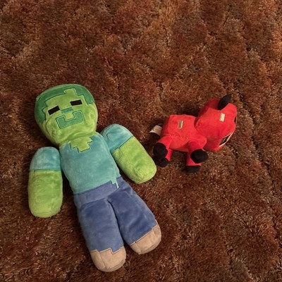Minecraft Plush Lot Zombie And Red Cow