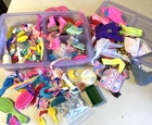 Fashion & Barbie Doll Accessories Items Vintage Shoes Purse Silver Tea