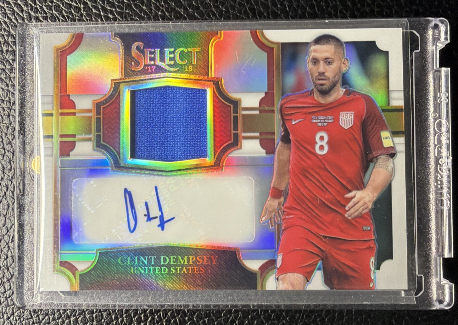 2017-18 Panini Select Jersey Blue Prizm /60 Clint Dempsey #JA-CD Auto