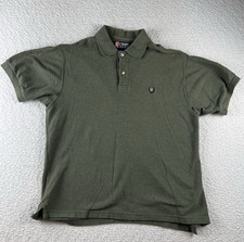 Chaps Ralph Lauren Polo Shirt Mens Med Green Golf Short Sleeve