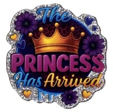 5 Pc - Princess Has Arrived - Acrylic Flatback Charms - For Badge Reels & Crafts