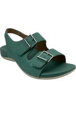 Vionic Leather Adjustable Buckle Sandals Albie Wasabi