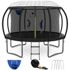 14FT Trampoline, Outdoor Trampolines for Kids and Adults, Recreational Big Tr...