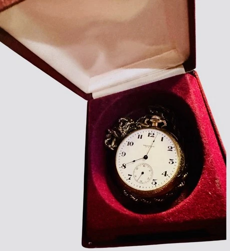 Antique WALTHAM 15 Jewel Gold Filled Pocket Watch & GF Chain Works! Pilot Video!