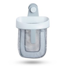 Hanging Bath Toy Storage with Drying Mesh, White  Gray G6U76039