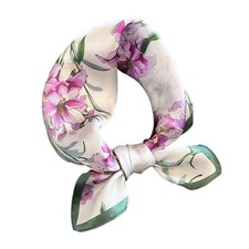 100 Mulberry Silk Neck Scarf 21x21 Small Printed Square Neckerchief Scarves