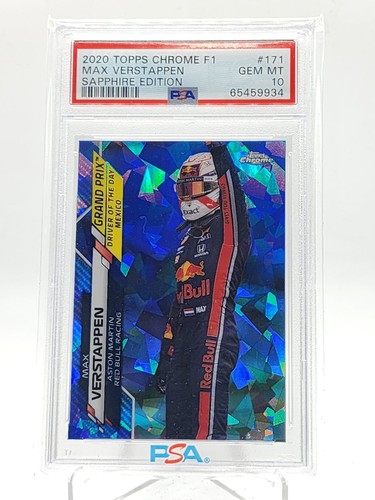 MAX VERSTAPPEN 2020 TOPPS CHROME F1 SAPPHIRE RACING #171 PSA 10 Q5902
