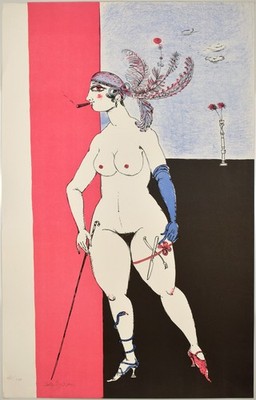 Bele Bachem: Don't Be Afraid of Danae. [1973]. [Signed Original Color Lithograph]