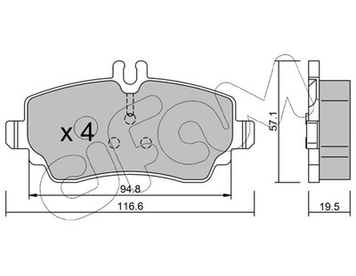 CIFAM 822-310-1 brake pad set, disc brake for Mercedes-Benz