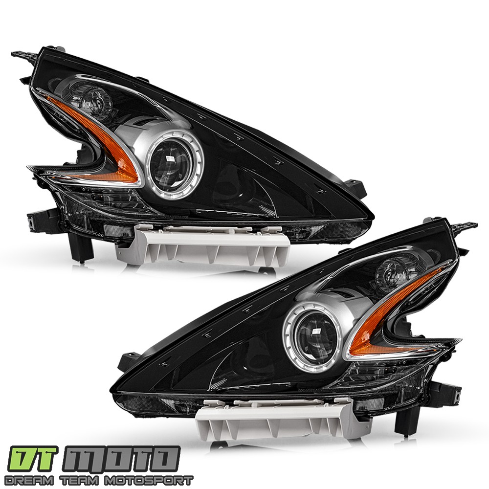 For 2009-2020 Nissan 370Z HID/Xenon Black Projector Headlights Pair Left+Right 2