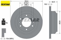 2X Bremsscheibe Textar 92203900 2 Bremsscheiben Hinterachse Hinten FüR Hyundai