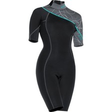 BARE 2MM Women's Elate Shorty Wetsuit Comfortable high Stretch 12, Grey