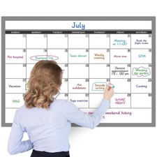 Large Dry Erase Calendar Wall Whiteboard 40"x28" Monthly Erasable Board