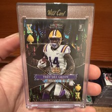 Wild Card Black Tie Edition Trey'Dez Green LSU SDPS-TGN 1/1 Football Card