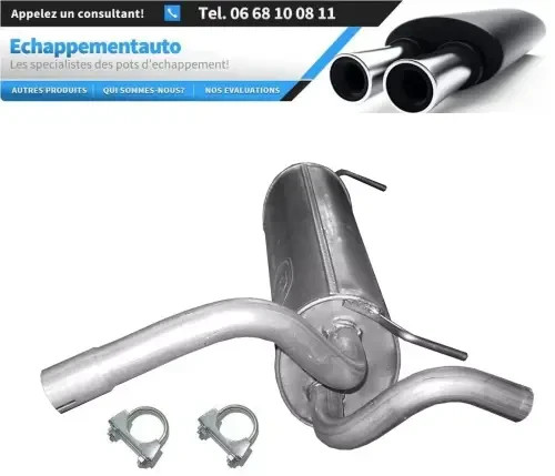 Échappement avec silencieux central pour Opel Astra J 2.0 CDTI Berline 2009-2015