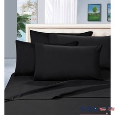 Luxury King Bed Sheet Set 6 Piece Cooling Wrinkle Resistant Microfiber New