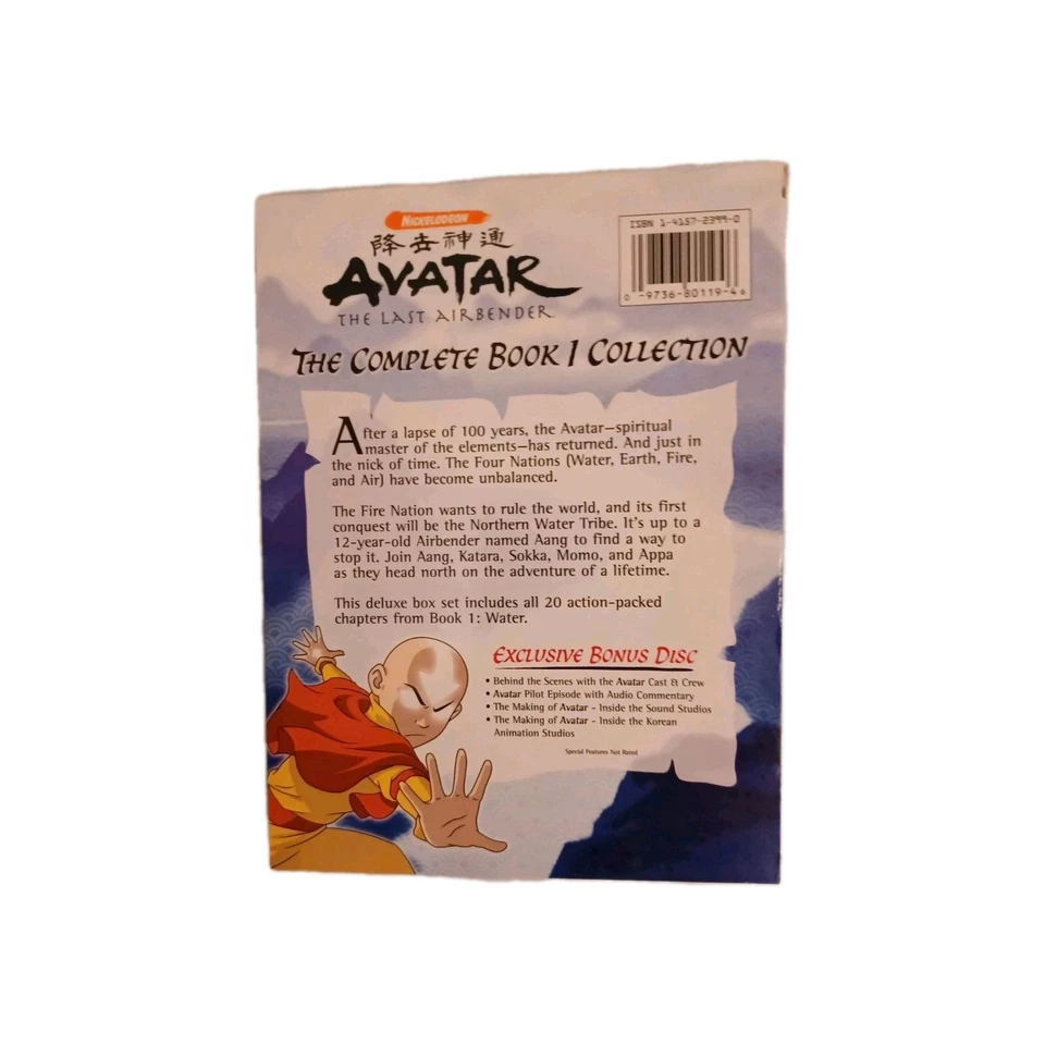 Avatar - The Last Air Bender - Books 1-3 Complete Series DVD Nickelodeon Foto 2 de 4