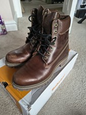 Image of Timberland Premium 6-Inch Waterproof Boots for Men in Brown Size 7
