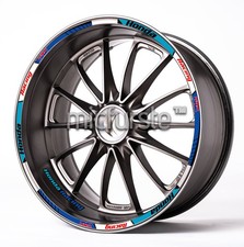 HONDA RACING HRC ENCRE BLEUE CIEL autocollants de roue bandes autocollants