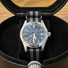 Hamilton Khaki Field Auto H704550 38mm Men's Automatic Watch Blue Dial NATO