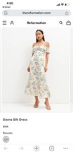 Reformation Sianna Silk Dress Size 6