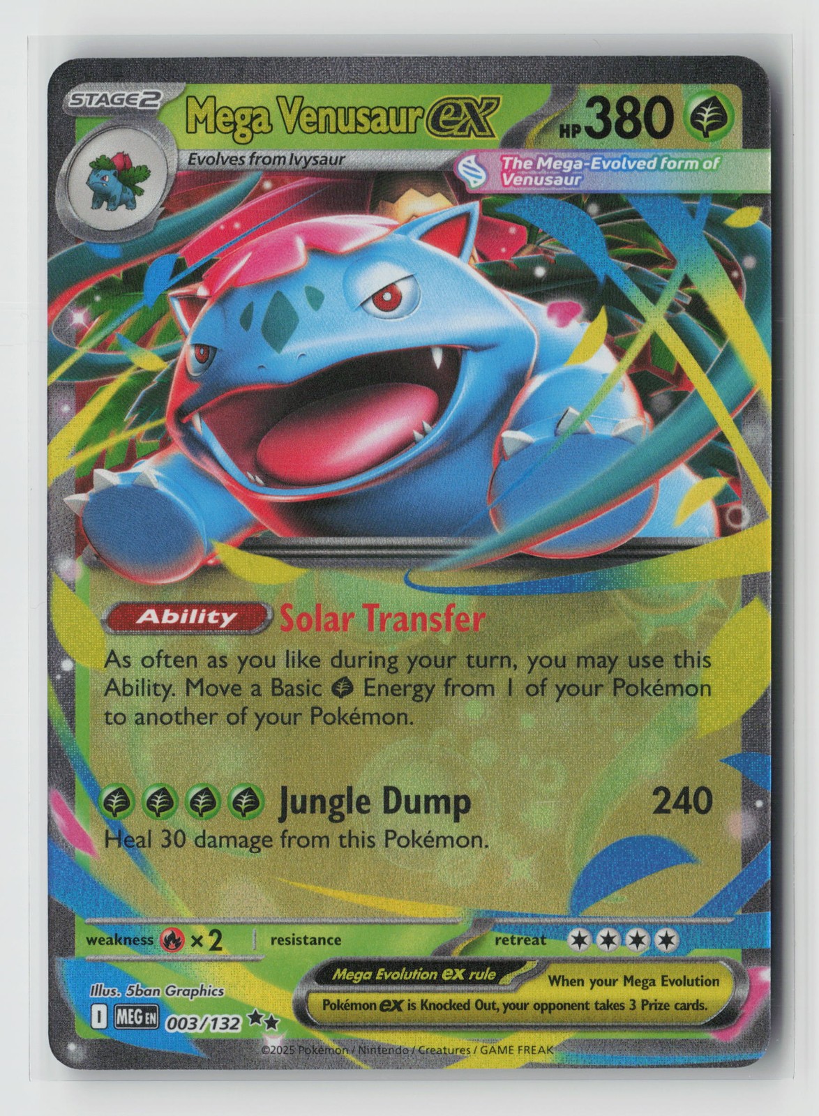 Mega Venusaur ex Double Rare ME01: Mega Evolution 003/132 NM
