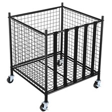 Wheeled Sports Ball Locker with Secure Door Closure and Handle Grip