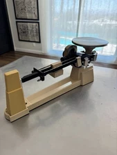 Vintage Ohaus Triple Beam Balance Scale - Dial Calibration Laboratory Instrument