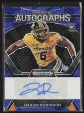 2024 Prizm Draft #DPA-DRN Darius Robinson Auto Autographs Blue Ice #/75 (I)