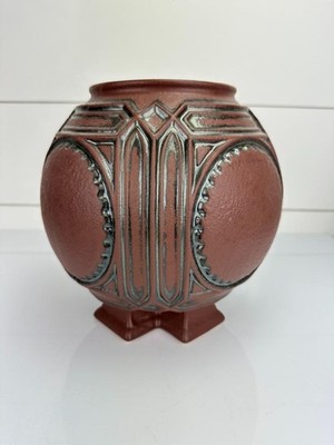 Haeger Frank Lloyd Wright ''Copper Urn'' Pottery Ceramic Vase Craftsman Art Deco