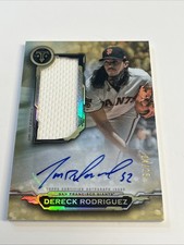 2019 Topps Triple Threads Dereck Rodriguez /25 Auto Jumbo Relic Gold Giants