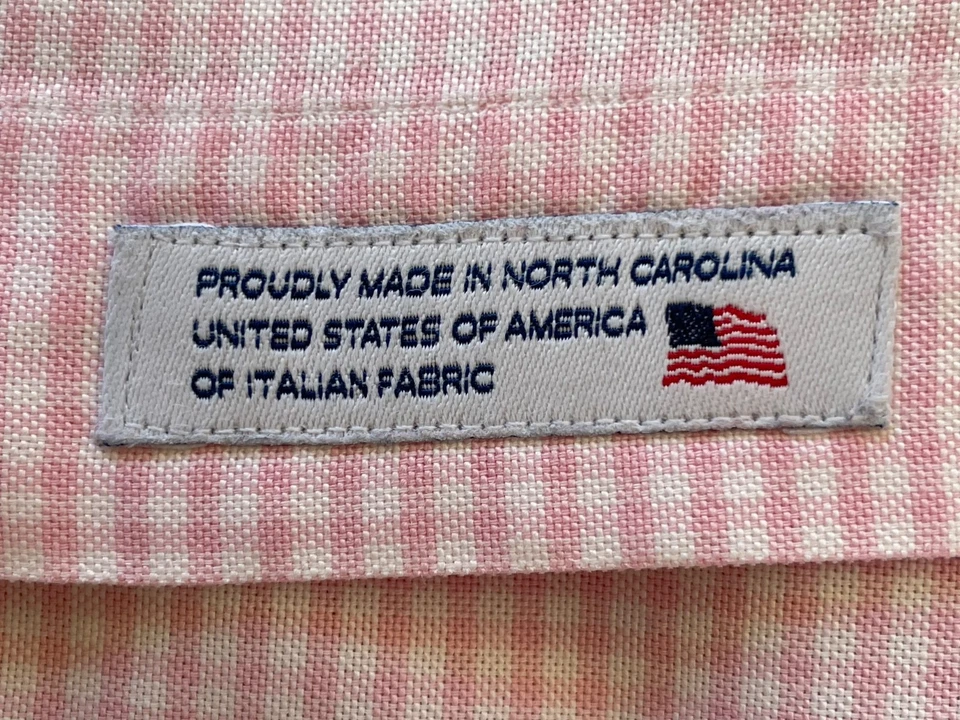 Brooks Brothers Pink Gingham OCBD Made in USA 16 36 Oxford Pearl Italian Garland - Image 4 of 4