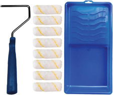 - Paint Roller Tool Kit - 10 Piece Painting Set - Mini Plastic Paint Tray Set, M
