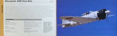 A6M Zero Mitsubishi Picture Aircraft Info Detail Vtg Original Article Sheet 