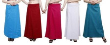 Cotton Women Mix Color Petticoat Saree Underskirt Free Size Petticoat Set 5 Pcs
