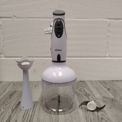 Delta 3-in-1 Stabmixer Weiß SB2014P Stabmixer Schneebesen & Mini Zerkleinerer Set