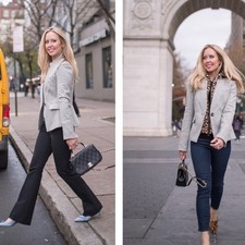 Veronica Beard Farley Gray Tweed Dickey Jacket Blazer Size 2 womens