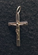 Ukraine GREEK ORTHODOX CROSS Pendant STERLING SILVER CRUCIFIX 925 Jesus Amulet S
