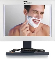 ToiletTree Products Original LED Fogless Shower Mirror 8.5"L x 6.5"W, Silver 