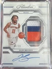 JALEN BRUNSON 2022-23 PANINI FLAWLESS GAME-WORN JERSEY PATCH AUTO 4/25 KNICKS