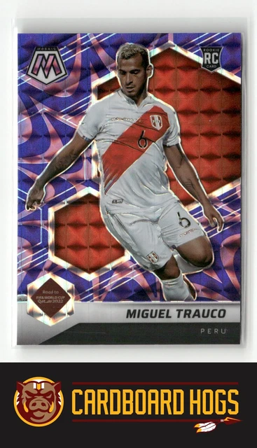 2021-22 Mosaic FIFA #41 Miguel Trauco Peru Purple Reactive Mosaic RC Rookie