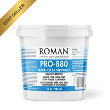 ROMAN PRO-880 Wallpaper Adhesive Ultra Clear Strippable 32 Ounce Paste Glue DIY
