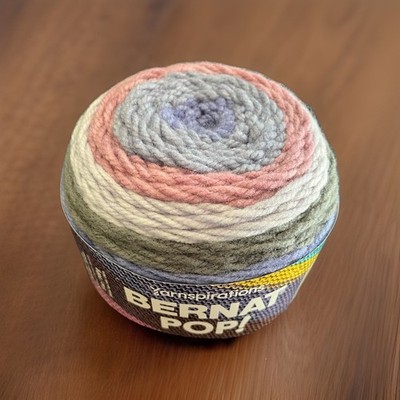 Bernat Pop Yarn PURPLE MORNING #84047 Blue Gray Mulberry Lavender 5 oz.