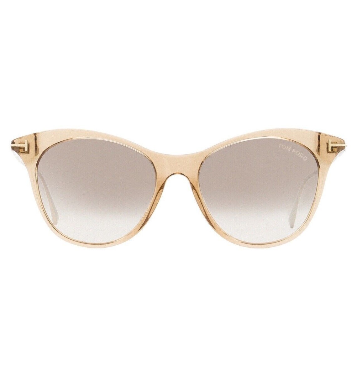 TOM FORD Micaela Crystal Beige Cat Eye Sunglasses TF662 NEW IN BOX $579 TOM FORD New Sunglasses MICAELA Brown Transparent Brown Grad  main image 3